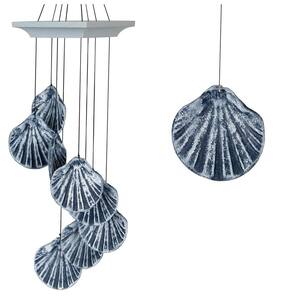 Signature Collection, Woodstock Seashore Spiral, Scallop 18 in. Blue Wind Chime SSSC
