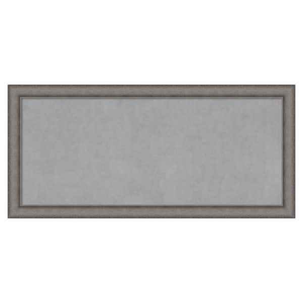 Amanti Art Burnished Concrete 52 in. x 24 in. Framed Magnetic Board