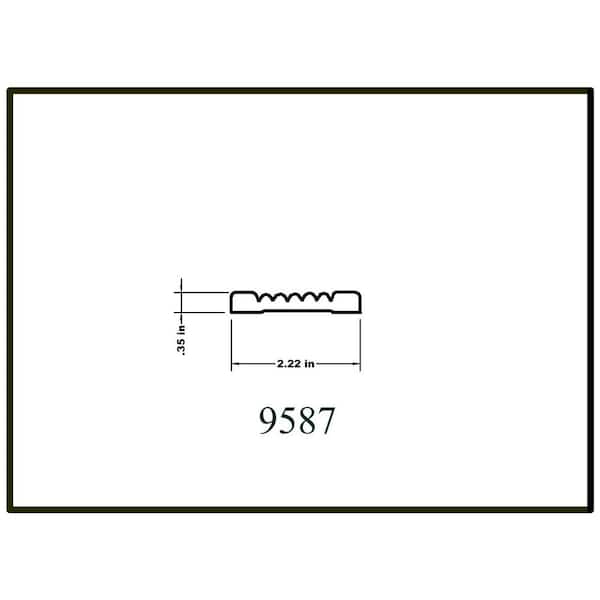 HOUSE OF FARA 7/16 in. x 2-1/4 in. x 7 ft. Oak Fluted Casing Chestnut Stain Moulding