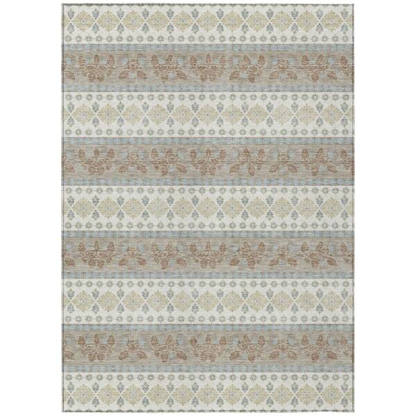 Chantille Machine Washable Indoor/Outdoor Abstract ACN2465 Ivory 3 ft. x 5 ft. Area Rug