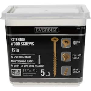 JustDoorToolZ FHWS 6-50pc #24 Flat Head Wood Screws for Frames 6 Length,  50 Pc. Pack