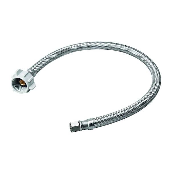 Unbranded 1/2 in. OD x 7/8 in Ball Cock Thread x 12 in. Toilet Supply Line Braid