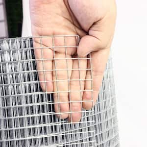 48 in. Steel Coated Hardware Cloth 19 Gauge 1/2 in. Welded Wire Fence Supports Poultry-Netting Cage-Home Improvement