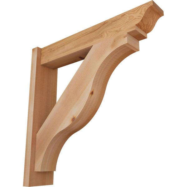 Ekena Millwork 6 in. x 26 in. x 26 in. Western Red Cedar Fuston Traditional Smooth Outlooker