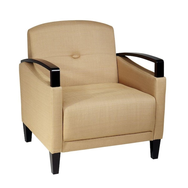 OSP Home Furnishings Main Street Wheat Fabric Arm Chair