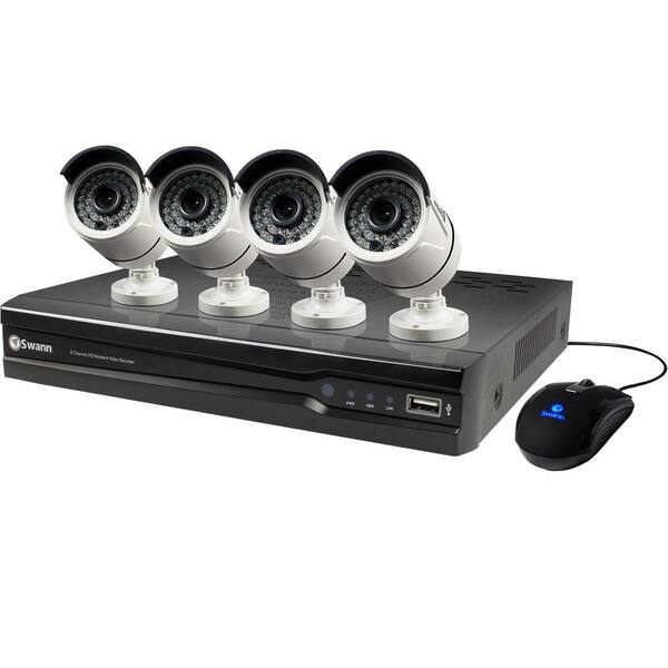 Swann 8-Channel 1440p 2TB Hard Drive Surveillance System with 4 x NHD-818 4MP Bullet Cameras