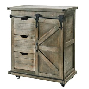 Presley 3-Drawer Driftwood Grey with Door Side Cabinet