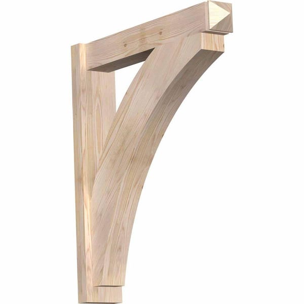 Ekena Millwork 6 in. x 34 in. x 30 in. Douglas Fir Thorton Arts and Crafts Smooth Outlooker