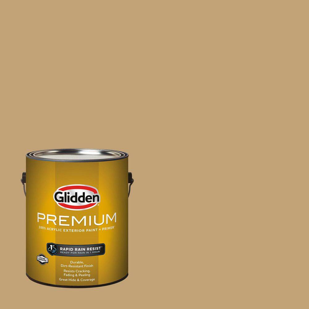 Glidden Premium 1 gal. PPG1095-5 Applesauce Cake Flat Exterior