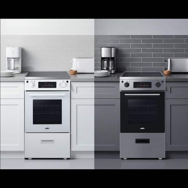 20 in. 2.09 cu. ft. Induction Range with 3 Burner Elements in Stainless Steel, ENERGY STAR, Power Cord Included