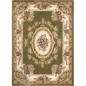 Timeless Le Petit Palais Green 11 ft. x 15 ft. Traditional Area Rug