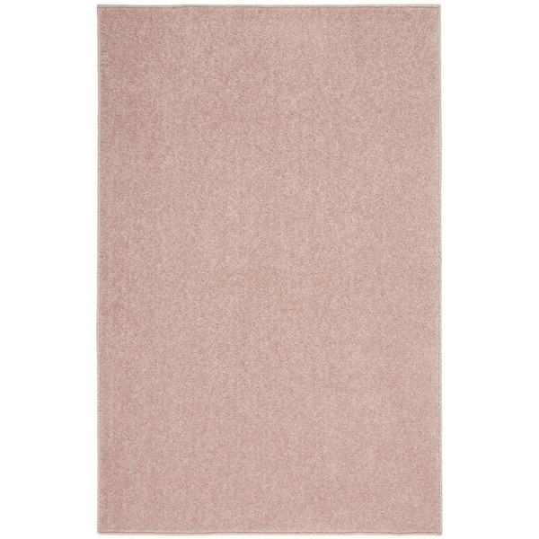 Charlie Pink Solid Color 2 ft. x 4 ft. Indoor/Outdoor Runner Rug