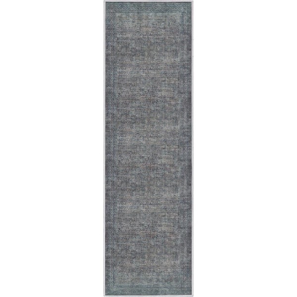 Blue 2 ft. 3 in. x 7 ft. 3 in. Asha Juliette Vintage Persian Oriental Runner Area Rug