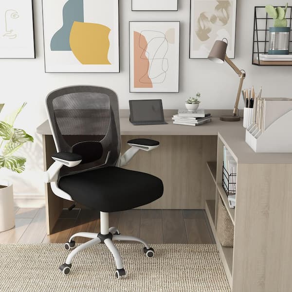 Furniture of America Lark White Mesh Ergonomic Height Adjustable Office Chair