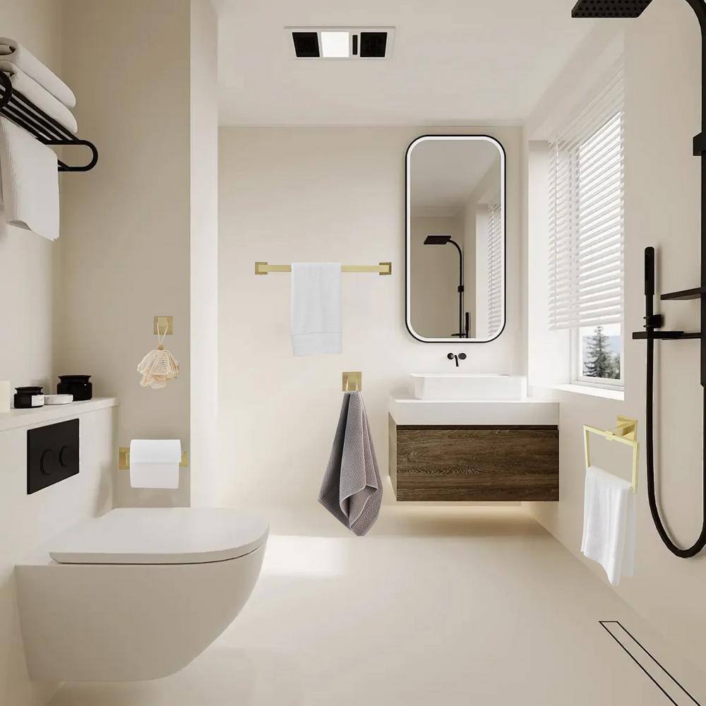Gold Stainless Steel 5-Piece Bathroom Hardware Set