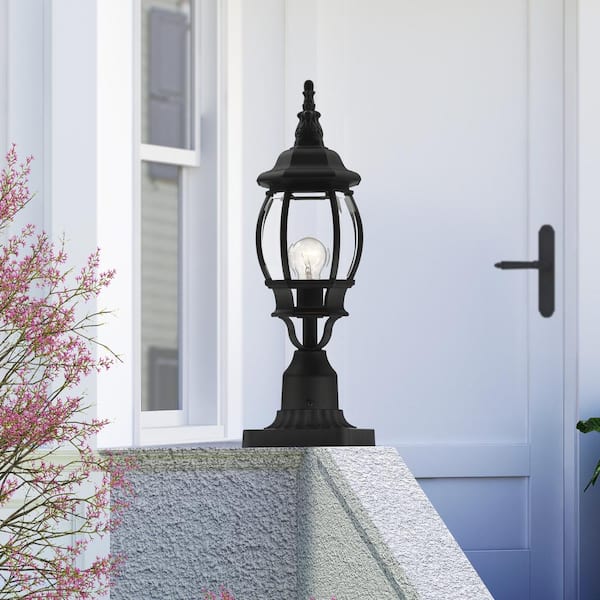 Frontenac 1 Light Textured Black Outdoor Post Top Lantern
