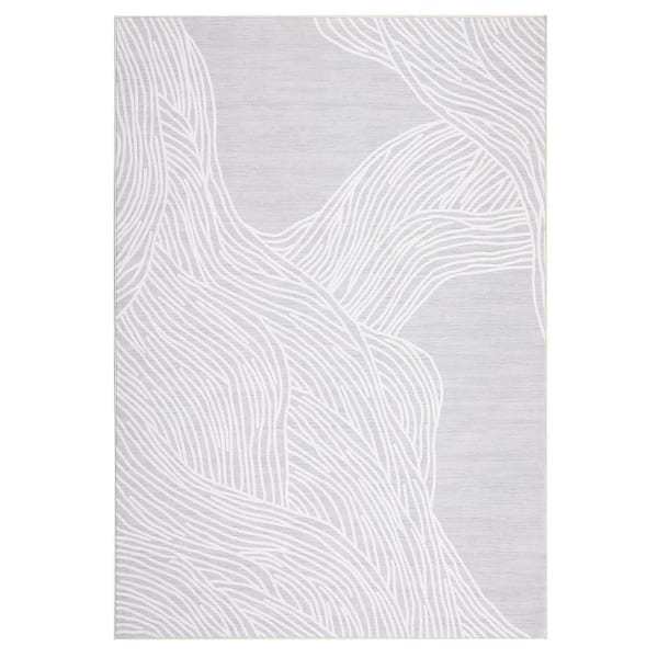 Garvee Gray 8 ft. x 10 ft. Modern Abstract Carpet Washable Rug Living Room Carpet Soft Non-Slip Imitation Cashmere Area Rug