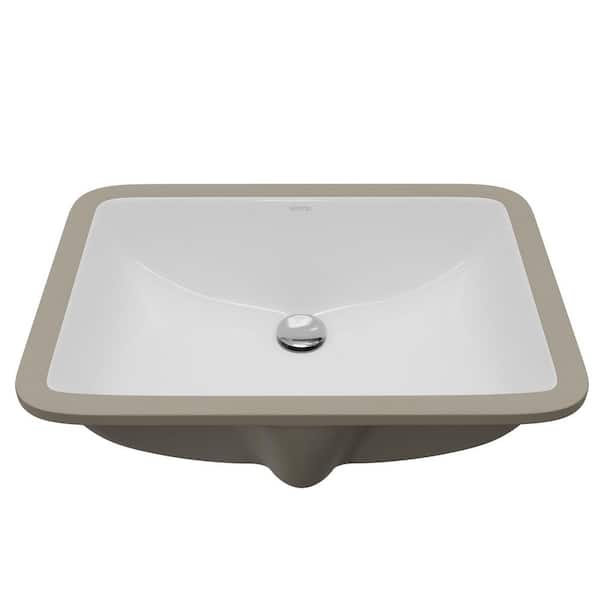 Valera 21 in. x 14-1/2 in. Rectangular Undermount Vitreous China Bathroom Sink in White
