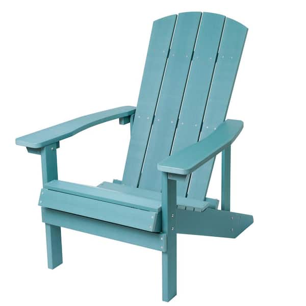 SOTEN RUGGED TABLET LLC Outdoor Weather Resistant Plastic Adirondack Chairs, Fire Pit Chairs Plastic Outdoor Chairs Suitable Set of 1, Blue