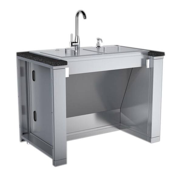 Sunstone 44 In X 32 In X 28 25 In Stainless Steel Ada Compliant Combo Sink Outdoor Kitchen Cabinet Ada44bc The Home Depot