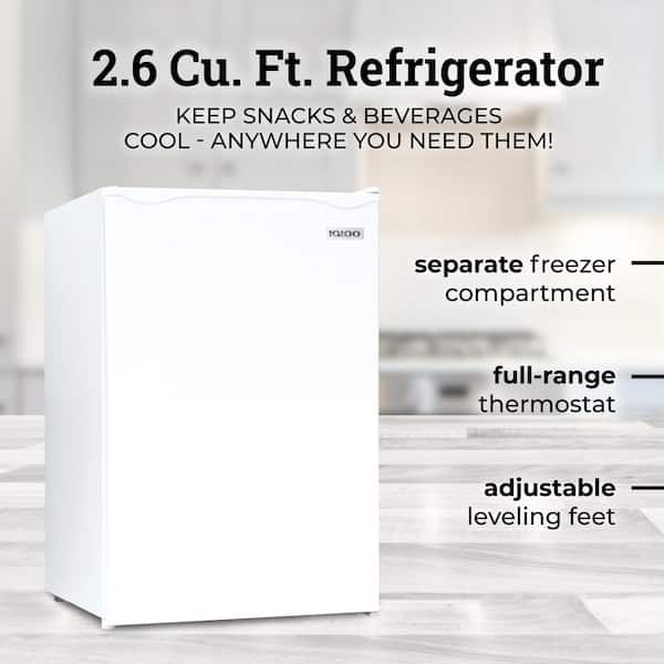Classic Compact 2.6 cu. ft. Mini Refrigerator in White