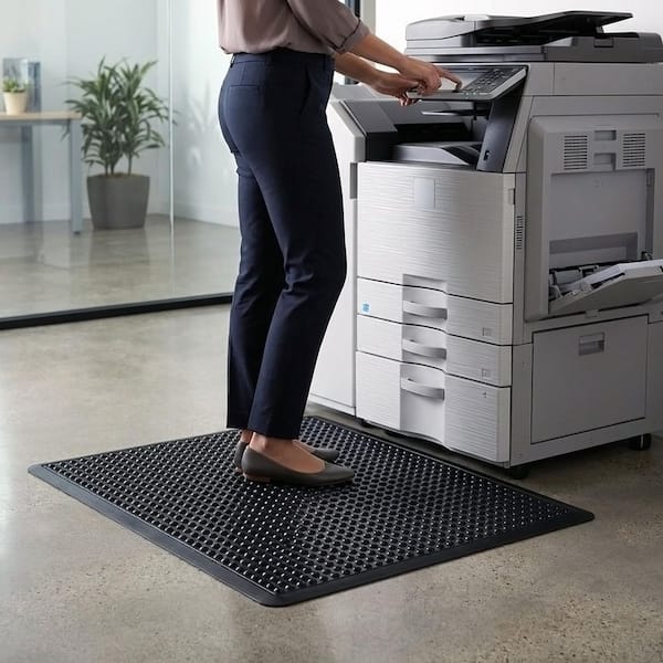 Doortex Black Indoor Anti-Fatigue BubbleMat-36 in. x 60 in.