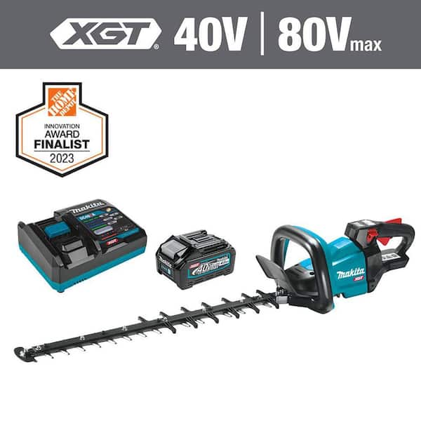 Makita XGT 40V max Brushless Cordless 24 in. Rough Cut Hedge Trimmer Kit (4.0Ah)