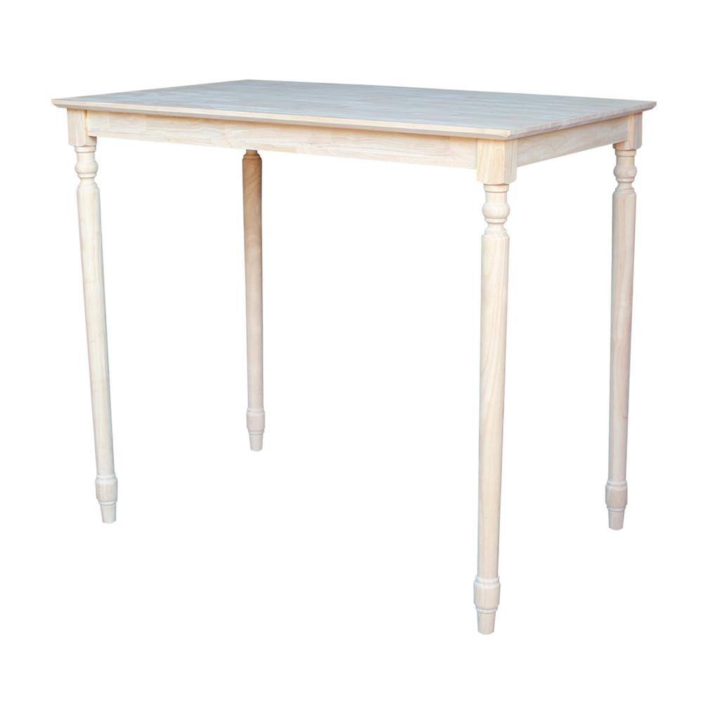 45" Rectangular Extendable Solid Wood Bar Height Table