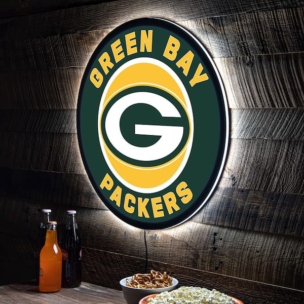 Green Bay Packers 23 LED Retro Logo Round Wall Sign