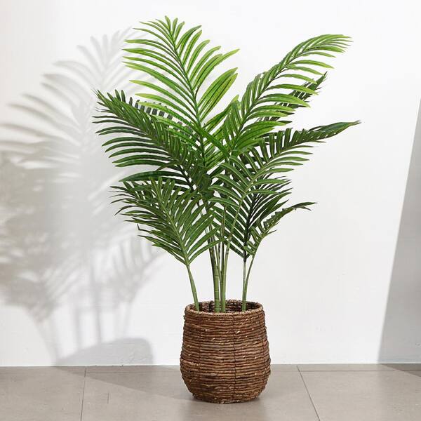 Artificial top Areca Palm Tree, 7' lifelike Tropical Tree, Pre- Potted, Easy to use, clean and set up. Packed SINGLE.