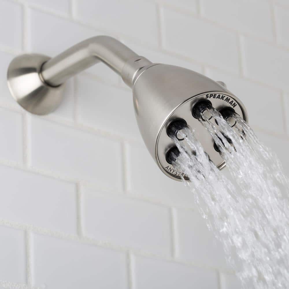 Brushed Nickel Adjustable High Pressure Wall Mounted Shower Head