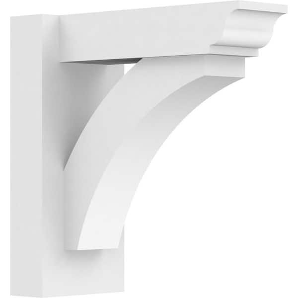 Ekena Millwork Thorton 5 in. W x 12 in. H x 12 in. D Signature Urethane Polyurethane Outlooker with Traditional Ends