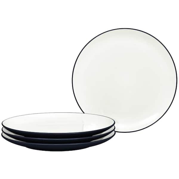 Noritake Colorwave Navy 8.25 in. (Blue) Stoneware Coupe Salad Plates, (Set of 4)