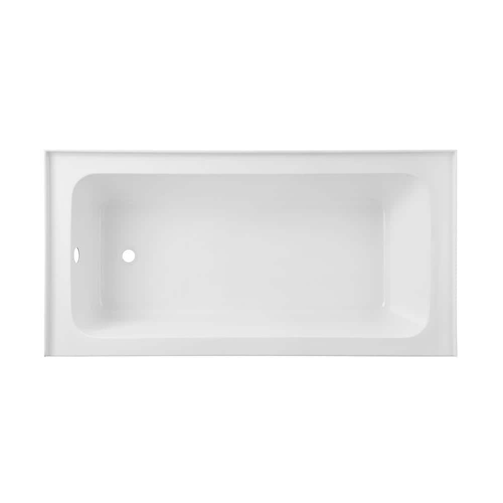 Virage 60" Glossy White Acrylic Alcove Bathtub with Apron
