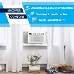 350 sq. ft. 8000 BTU Window Air Conditioner with Remote Control in White, 1AW8000DA, 115-Volt