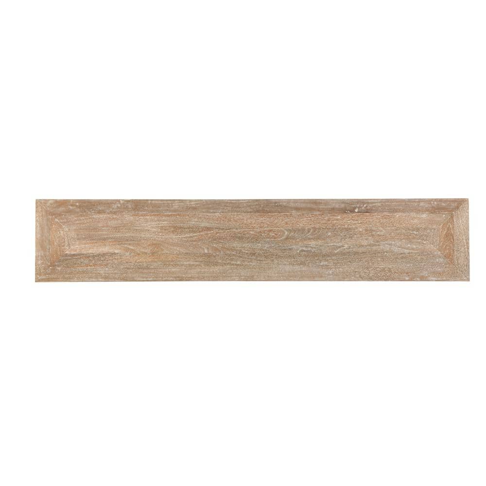 Fenway 74" Mango Wood and Gunmetal Metal Sofa Console Table