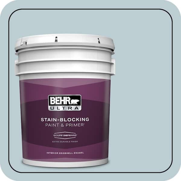 BEHR ULTRA 5 gal. #540E-2 Cloudy Day Extra Durable Eggshell Enamel Interior Paint & Primer