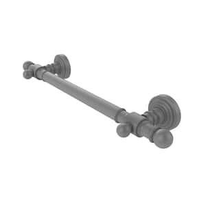 Waverly Place Collection 16 in. Concealed Screw Smooth Grab Bar in Matte Gray