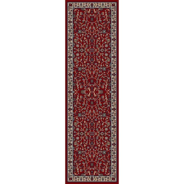 Jewel Kashan Red 2 ft. x 8 ft. Runner Rug