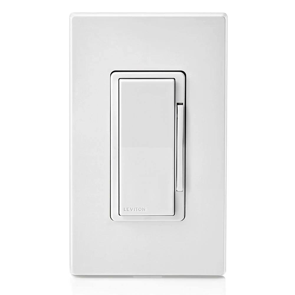Leviton Decora Smart ELV/LED, Phase Selectable Rocker Dimmer Switch, Wi-Fi 2nd Gen, Neutral Wire Required, White