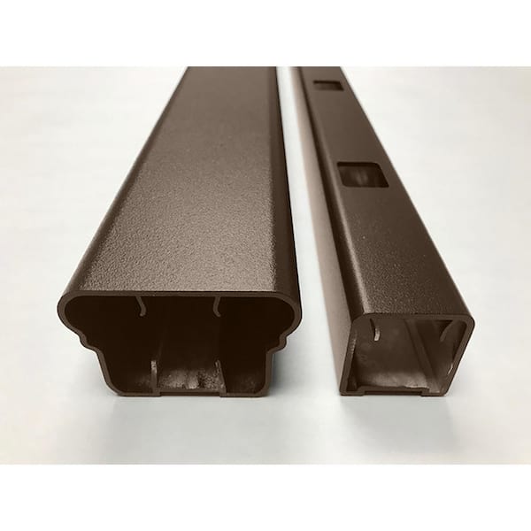 Plus 4 ft. x 36 in. Brown Fine Textured Aluminum Level Rail Kit
