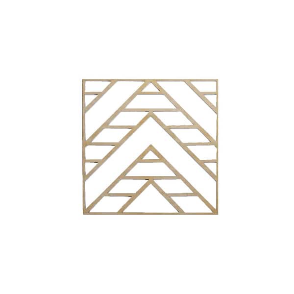 Ekena Millwork 23-3/8" x 23-3/8" x 1/4" Large Gilcrest Decorative Fretwork Wood Wall Panels, Birch (10-Pack)
