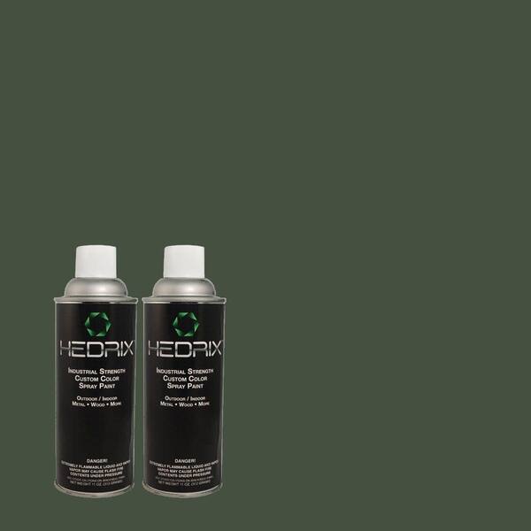 Hedrix 11 oz. Match of 848 Verde Teal Flat Custom Spray Paint (2-Pack)