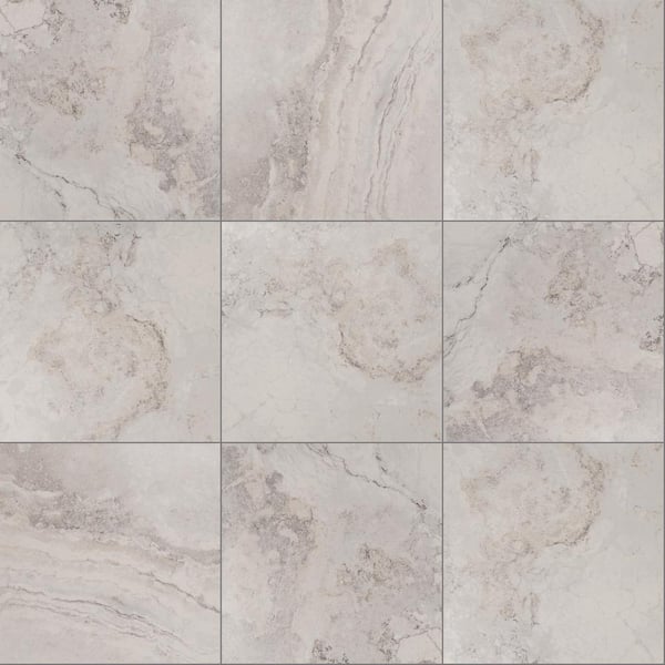Nola Gray 12 in. x 12 in. Matte Ceramic Travertine Look Floor and Wall Tile (11 sq. ft./Case)