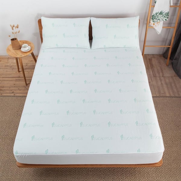 BIBB HOME Eucalyptus Infused Twin Waterproof Mattress Pad