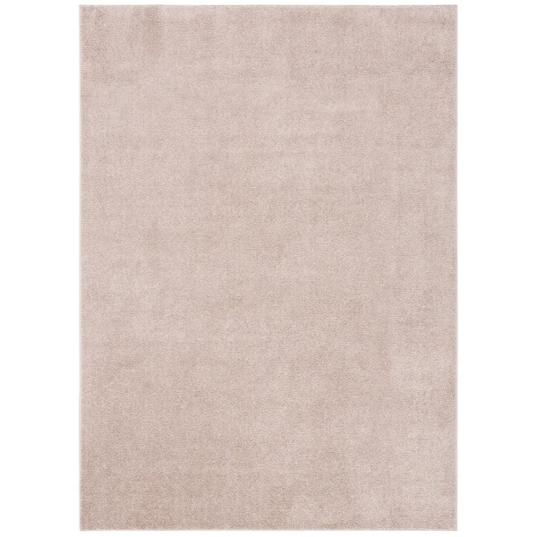 Non-Slip 7 ft. x 9 ft. Taupe Solid Color Distressed Area Rug