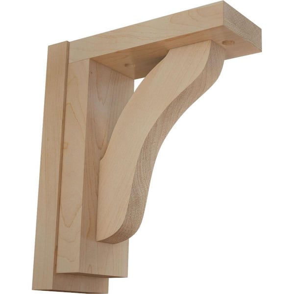 Ekena Millwork 2-1/2 in. x 6-1/4 in. x 7-1/2 in. Maple Reece Shelf Bracket