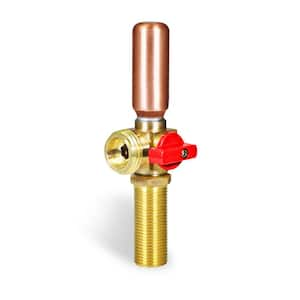 1/2 in. SWT/MIP x 3/4 in. MHT Brass Washing Machine Replacement Valve with Hammer Arrestor Red- for Hot Water Supply