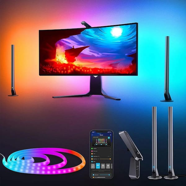 Govee DreamView G1 Pro 16.54 in. RGBIC Smart Gaming Table Lamp Kit