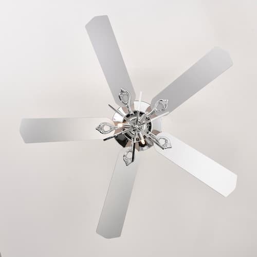 52 in. Smart Indoor Chrome Ceiling Fan with Integrated LED with Remote Control(Bulb Not Included) Staykiwi Ceiling Fans With Lights